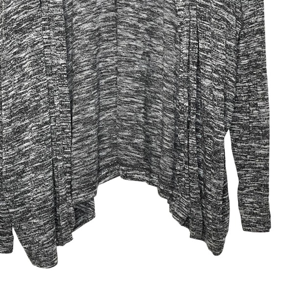 Gap Open Cardigan Sweater‎ Size Large Black White Heather 3/4 Sleeve Stretch - Picture 4 of 8